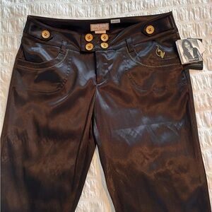 Baby Phat Glddigger Black Satin Pants Sz 5